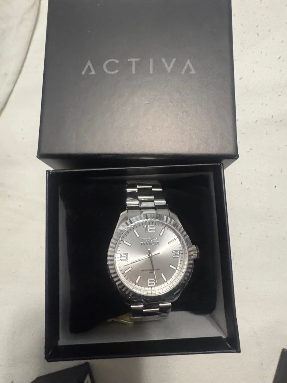 Invicta Men’s Silver Stainless Steel Bracelet Watch